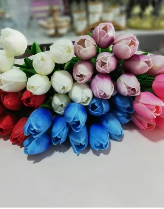 YAPAY 10LU ISLAK LALE BUKETİ