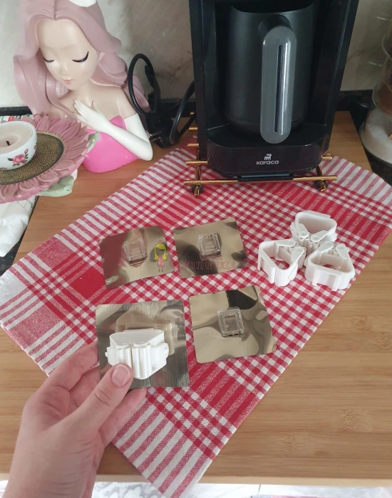 Yapışkanlı Pratik Mop Tutucu 4 Adet Gold Beyaz