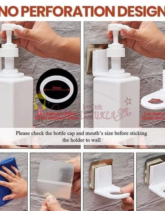 Yapışkanlı Şefaf Sabun duş jeli şampuan askısı