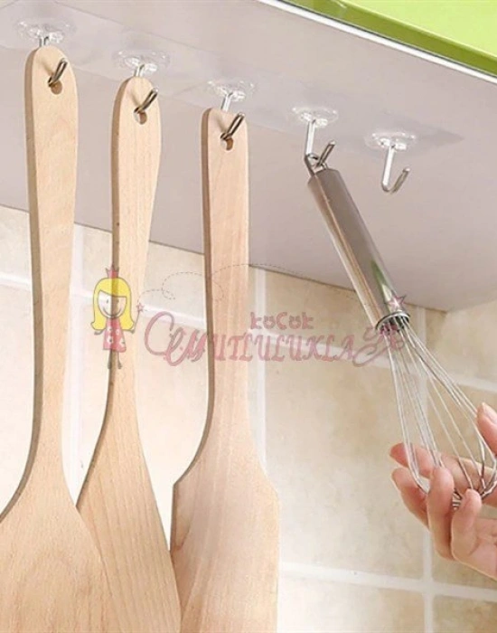 Yapışkanlı Suya Dayanıklı Şeffaf Askı 5li Set