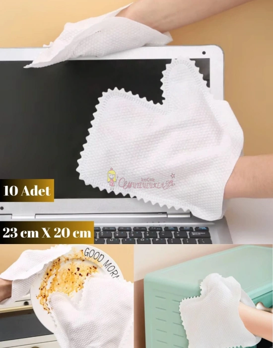 Yıkanabilir Mikrofiber Toz Alma Eldiveni Temizlik Eldiveni 10 Adet