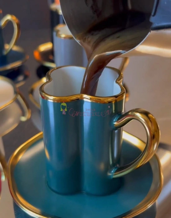 Yonca Türk Kahve Fincanı 6 Kişilik