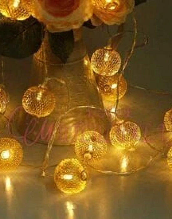 Yuvarlak Şekilli Metal Pilli Led Işık (Gün Işığı)