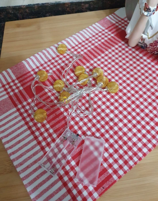 Yuvarlak Şekilli Metal Pilli Led Işık (Gün Işığı)