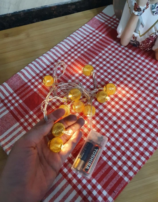 Yuvarlak Şekilli Metal Pilli Led Işık (Gün Işığı)