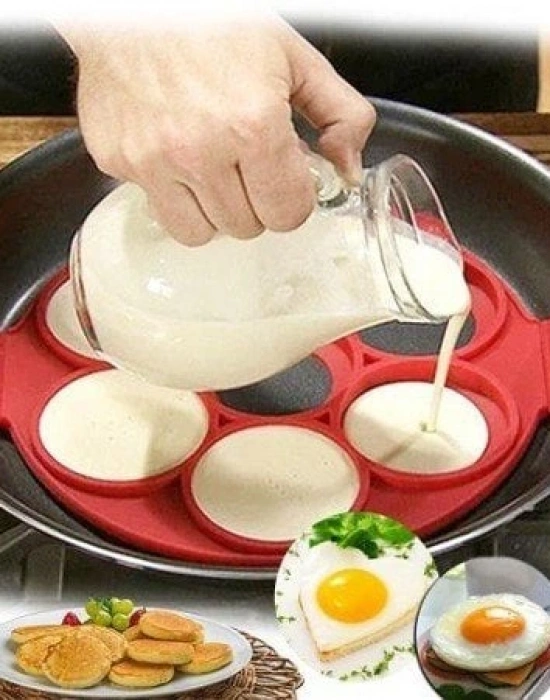 YUVARLAK SİLİKON PANKEK KREP & OMLET KALIBI