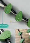 10 lu Yaprak Tasarımlı  Kablo Bitki Sarmaşık Düzenleyici Yapışkanlı Klipsler