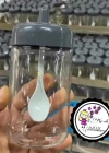 12 Adet Kendinden Kaşıklı Cam Baharat Seti 300 ml (Baharat Etiketli  Hediyeli ) FÜME