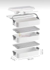 3 Katlı Taşınabilir Yemek Kabı – Lunch Box Diyet Beslenme Saklama Kabı Çatal Kaşıklı