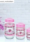 3LÜ GÜL DESENLİ KAVANOZ SET