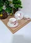 6LI FİNCAN TAKIMI GÜL DESENLİ