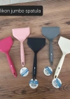 İvory Silikon Jumbo Geniş Ağızlı Spatula Pembe