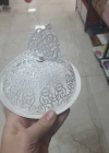 Metal Şekerlik Beyaz Yuvarlak