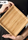 Bambu 7 Parça Pasta Seti 20x20 Cm