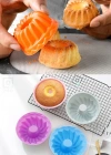 Mini Silikon Kek Kalıbı 6Lı Delikli Oluklu