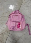 Ayı Model Kore Tarzı İlkokul Sırt Çantası Pembe