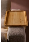 D. Bambu Koltuk Kenarı Tepsisi Ayaklı Dikdörtgen 23 x 33 cm