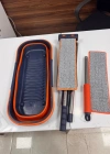 Kendinden Sıkmalı Kova Mop Takım Turuncu Set