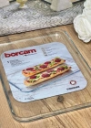 Paşabahçe İnce Sunum Borcam Tepsisi 1025 CC EBAT 33.4 x 24.4 x 2 cm