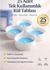 Tek Kullanımlık Kül Tablası Kokusuz Taşınabilir Jel Küllük 25 Adet