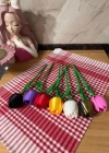 Km Group Lale Gül Baskı Renkli Plastik Adet