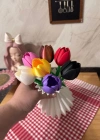 Km Group Lale Gül Baskı Renkli Plastik Adet