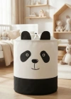 P. Panda Tasarımlı Bebek Çoçuk Odası Fileli Düzenleyici Saklama Kutusu Kirli  Sepeti 37 x 40 cm