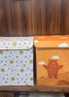 P. Ayı Model Çok Amaçlı Kapaklı Oyuncak Çamaşır Saklama Kutusu Katlanır Düzenleyici 30x40x50 cm