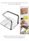 Krom Yapışkanlı Bulaşık Sünger Tutucu Evye Düzenleyici Süngerlik 5 x 5 Cm