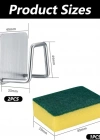Krom Yapışkanlı Bulaşık Sünger Tutucu Evye Düzenleyici Süngerlik 5 x 5 Cm