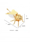 Arı Tasarımlı Bal Kabı Ballık  Kaşık Hediyeli Gold Kaplama Plastik