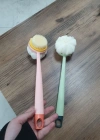 2si 1 Arada Uzun Saplı Duş Fırçası masaj Etkili Kıl ve Lifli Çift Yönlü Banyo Fırçası