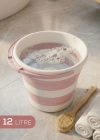 Brns Katlanır Kova 12 Litre PEMBE