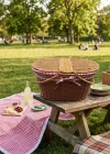 Ç. Açık Renk Oval Rattan Hasır Piknik Sepeti Vintage Sepet