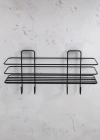 Ç. Kancalı Çok Amaçlı MetaL Askı  Şampuanlık Siyah