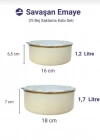 L. Emaye 2li Saklama Kabı 16 18 Cm