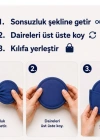 Kore Yelpaze Katlanabilir Kolay Taşınabilir Yuvarlak Mini Yelpaze Çantalı