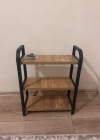 3 Katlı Dekoratif Mutfak Banyo Rafı Karma Renk