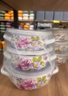 Emaye 3Lü Pişir ve Sakla Tencere Takımı