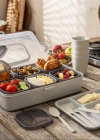 W. Taşıma Çantalı 6Lı Kapaklı Saklama Kabı Piknik Kutusu