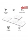 CT. 6 Adet Yapışkanlı Beyaz Mermer Desenli Sticker 30x30 cm