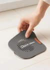 CT. Süzgeçli Lavabo Gider Koruyucu Mat Gri 11.5 x 11.5 cm