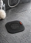 CT. Süzgeçli Lavabo Gider Koruyucu Mat Gri 11.5 x 11.5 cm