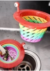 CT. Renkli 6 Kademeli Lavabo Süzgeci