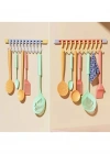 CT. 10 Kancalı Raylı Mutfak ve Banyo Düzenleyici Askı 30 cm