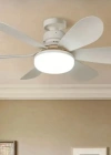 6 Kanatlı Led Lamba 3 Kademe 3 Renk Işıklı Sessiz Tavan Vantilatörü Kumandalı Tavan Fanı Led Ampül
