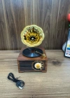 Everton Radyo Gramafon Görünümlü Şarjlı Nostaljik Radio RT-603