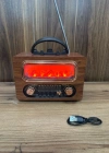 Everton Radyo Şömineli Orta Boy Nostaljik Radio Şarjlı 20x13,5x10 RT-731