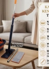 Kendinden Sıkmalı Kova Mop Takım Turuncu Set Katlanır Kovalı 2 Bezli