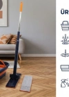 Kendinden Sıkmalı Kova Mop Takım Turuncu Set Katlanır Kovalı 2 Bezli